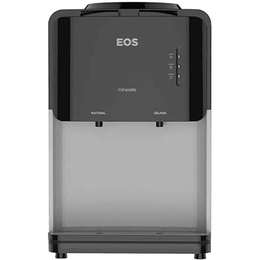Bebedouro de Mesa para Garrafão Eos Mineralle Compacto com Compressor Preto Ebc03p 220v
