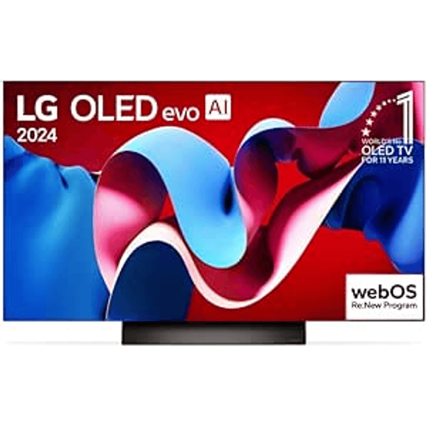 Smart TV 4K 55" LG OLED evo OLED55C4 com Processador a9 Ger7 AI, Painel 144Hz, Intensificador de Brilho, Design Ultra Slim, Dolby Vision e Dolby Atmos