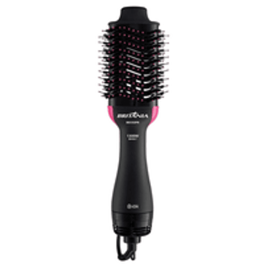 Escova Secadora Britânia Bec02pr Cabo Giratório Bivolt 1300w - Preta E Rosa