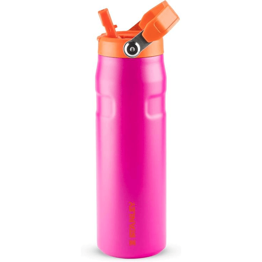 Stanley - Garrafa De Água Com Palhinha Iceflow Flip, Palhinha Incorporada, Abertura Grande, Aço Inoxidável Leve, 700 Ml, Passion Pink