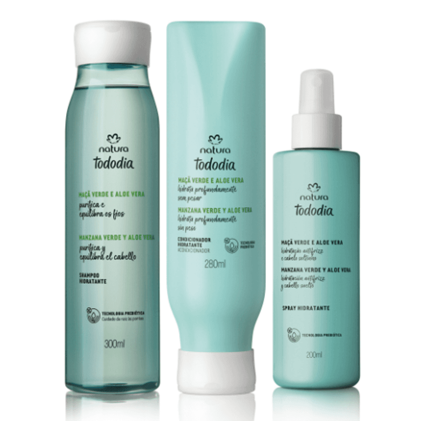Kit HidratanteTododia Maçã Verde e Aloe Vera (3 produtos)