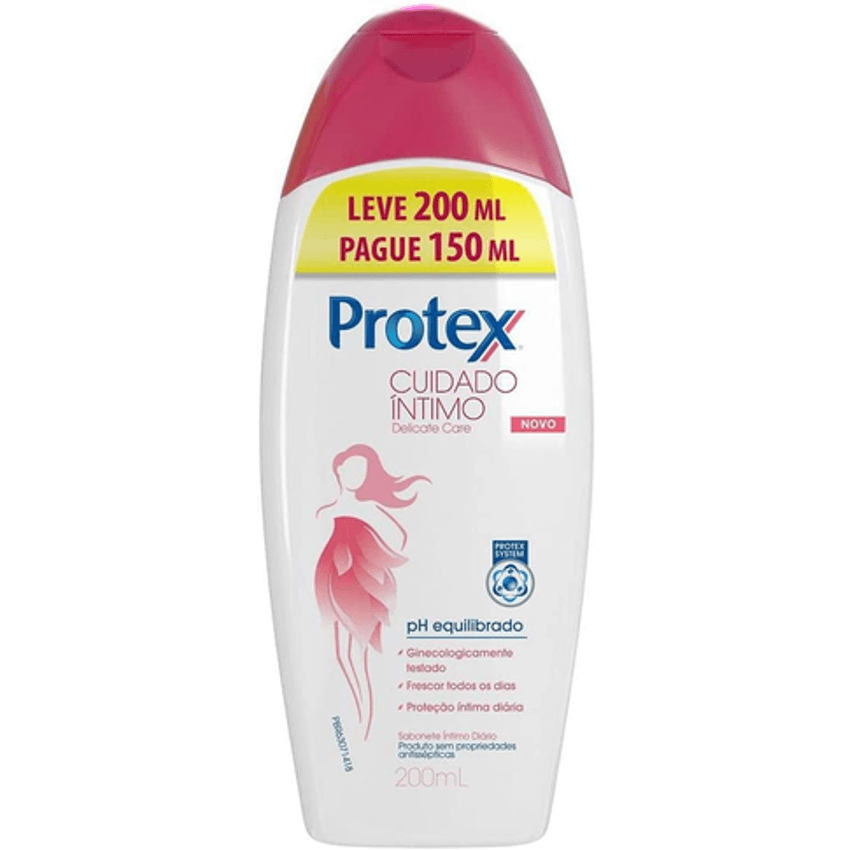 Sabonete Líquido Protex Cuidado Íntimo Delicate Care 200ml - Promo