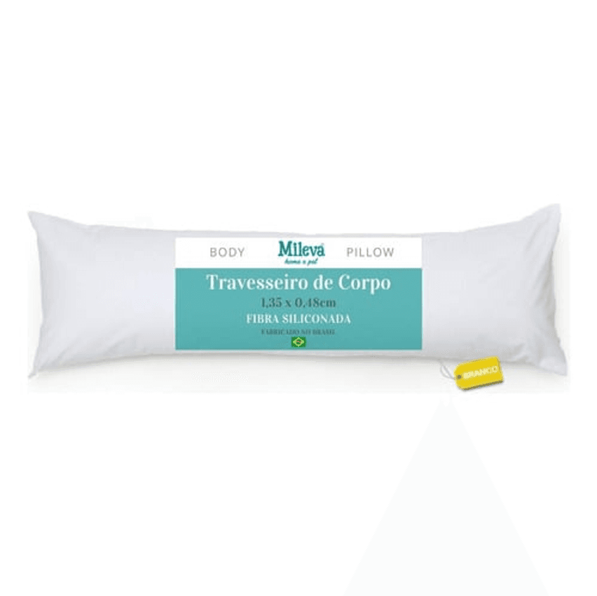 Travesseiro De Corpo Gigante 100% Fibra Siliconada - Gestante - Xuxão Grávida - Quiroplaxia - Super Macio - Alivia Dor na Coluna