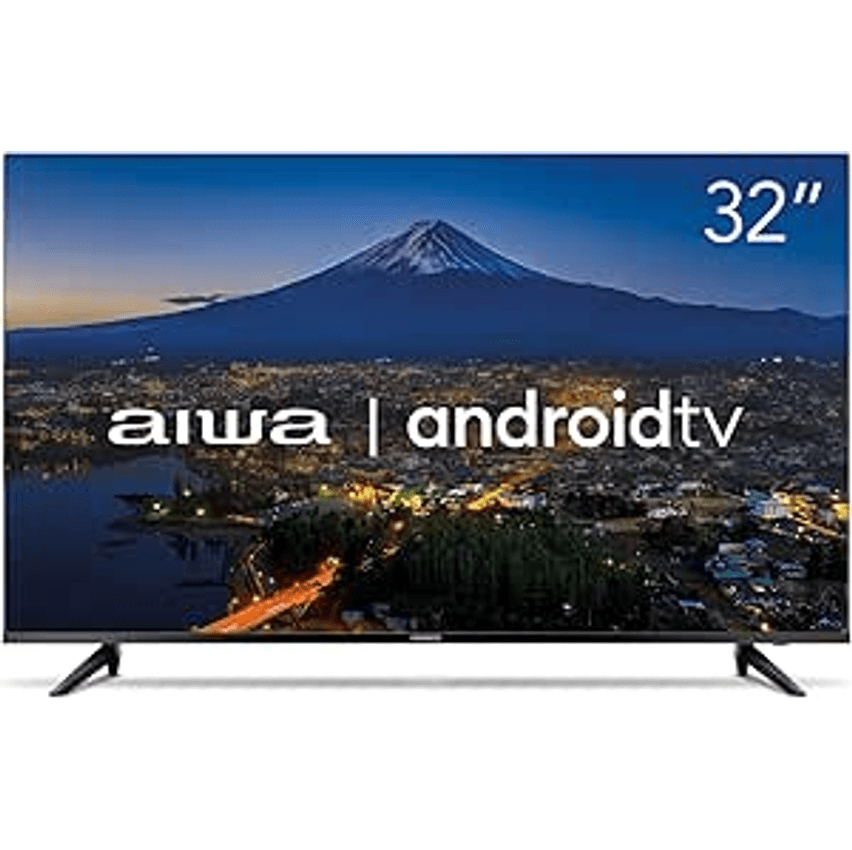 Smart TV Aiwa 32”, Android, HD, Borda Ultrafina, HDR10, Dolby Áudio - AWS-TV-32-BL-02-A