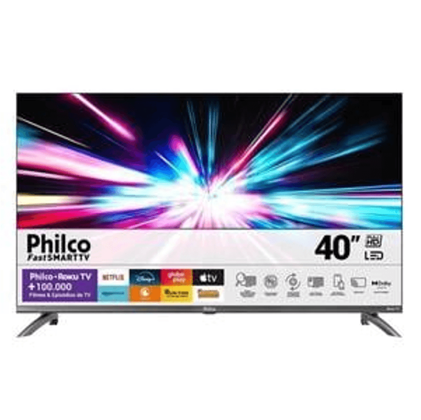 Smart Tv 40'' Philco Ptv40m9gr2cgb Roku Led Dolby Audio