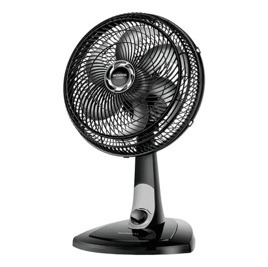 Ventilador de Mesa 30cm Turbo Mondial Preto/Prata 60W 6 Pás VT-30-NB