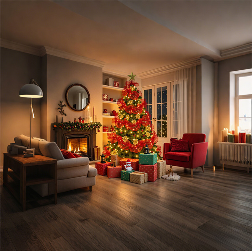 Árvore De Natal 1,80m 800 Galhos Com Enfeites E Luzes