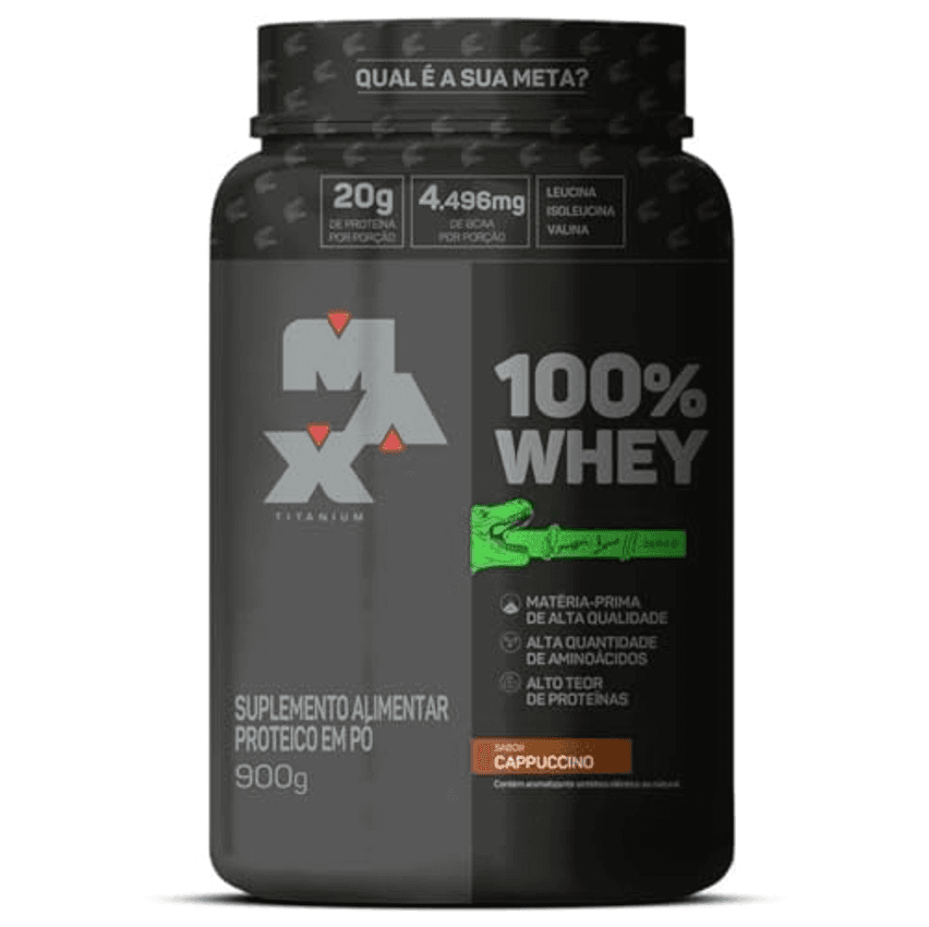 100% Whey (900g), Cappuccino, Max Titanium