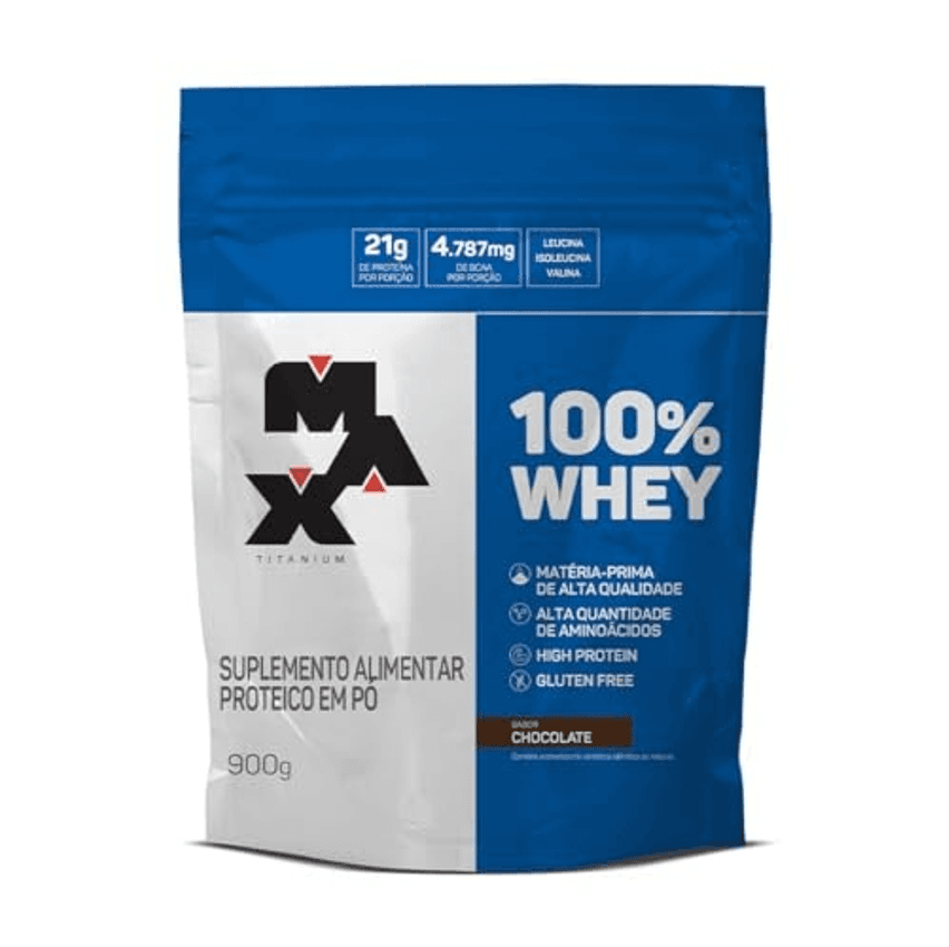 100% Whey Refil (900g) - Chocolate, Max Titanium