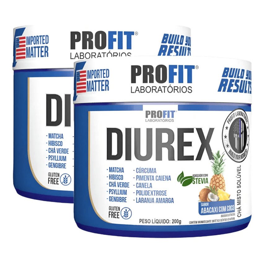2x Diurex Chá Diurético Termogênico Detox 200g Profit