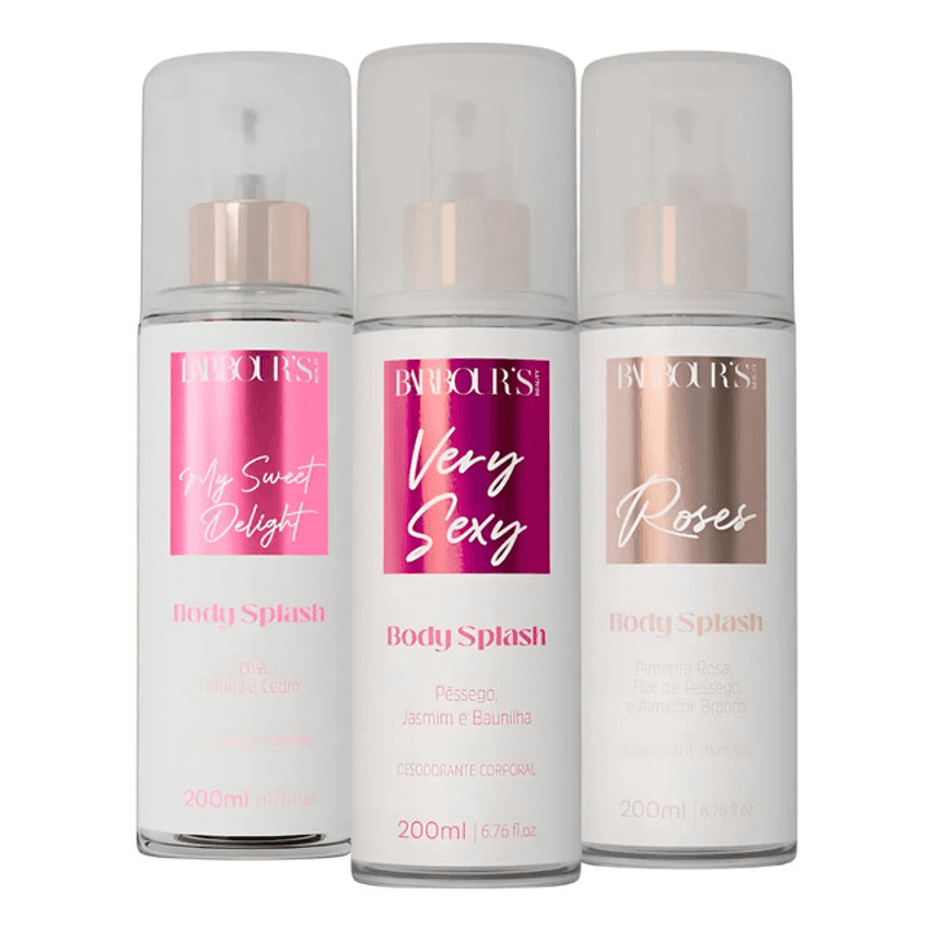 3 Body Splash Very Sexy Delight Roses Barbour's Beauty
