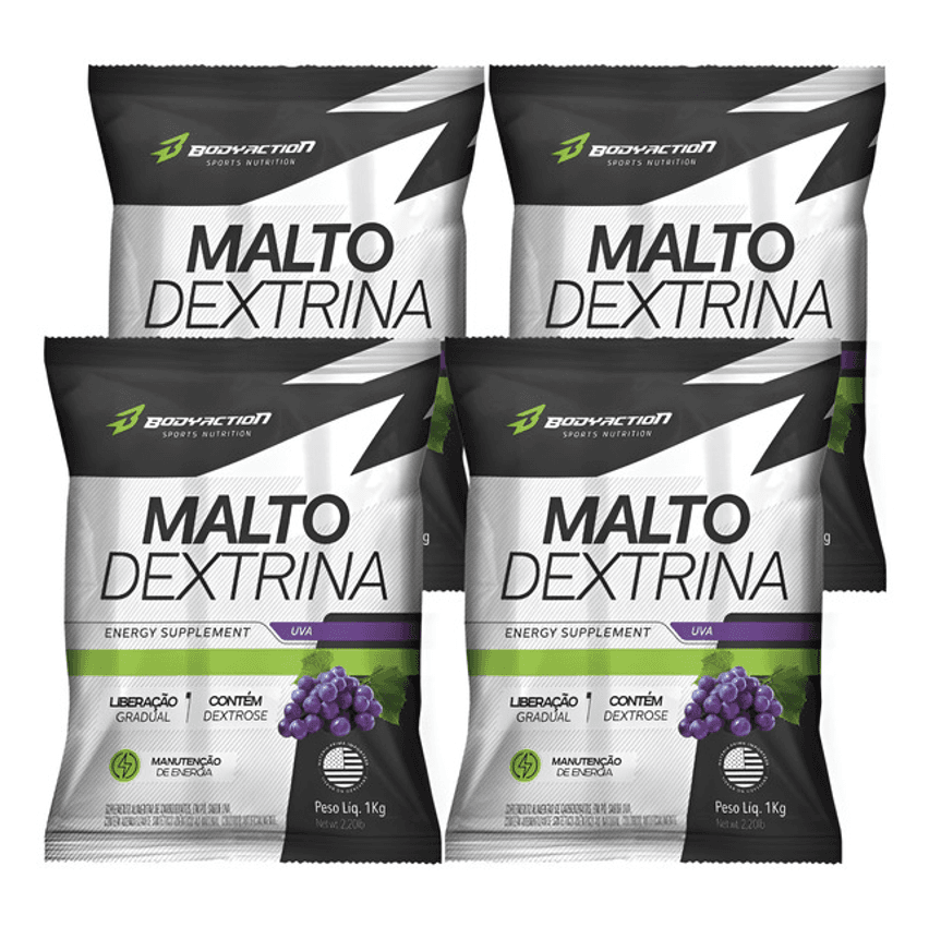 4x Maltodextrina Bodyaction Promoção Sensacional