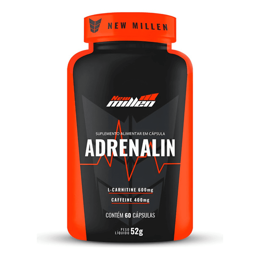 Adrenalin 60 Cápsulas 400mg De Cafeína New Millen