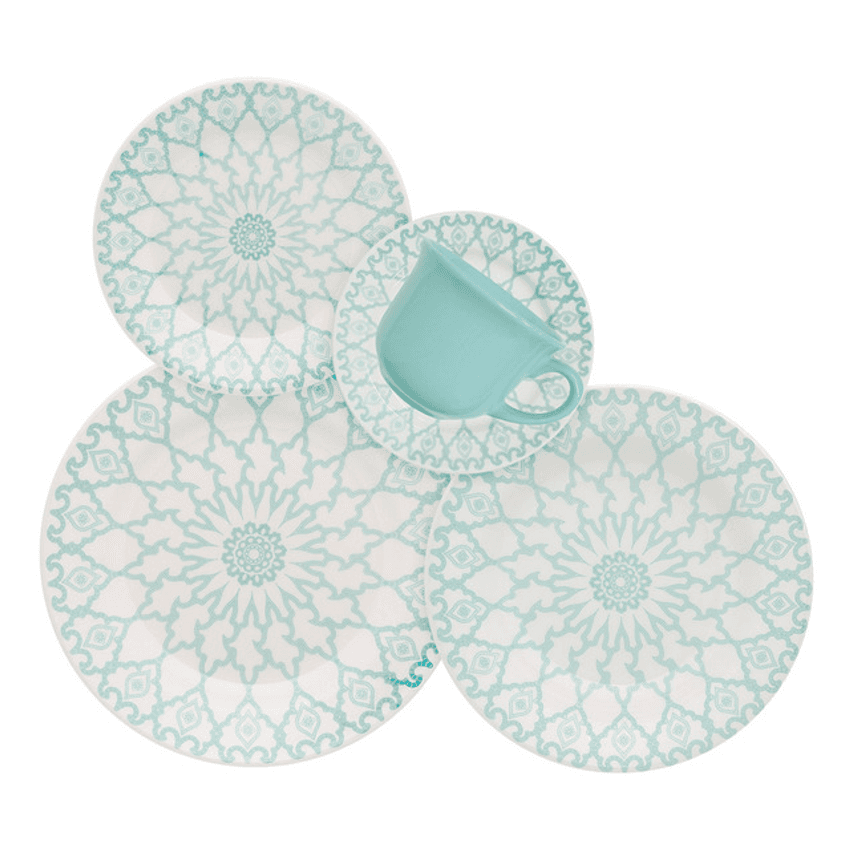 Aparelho De Jantar E Chá 20 Peças Donna Mandala