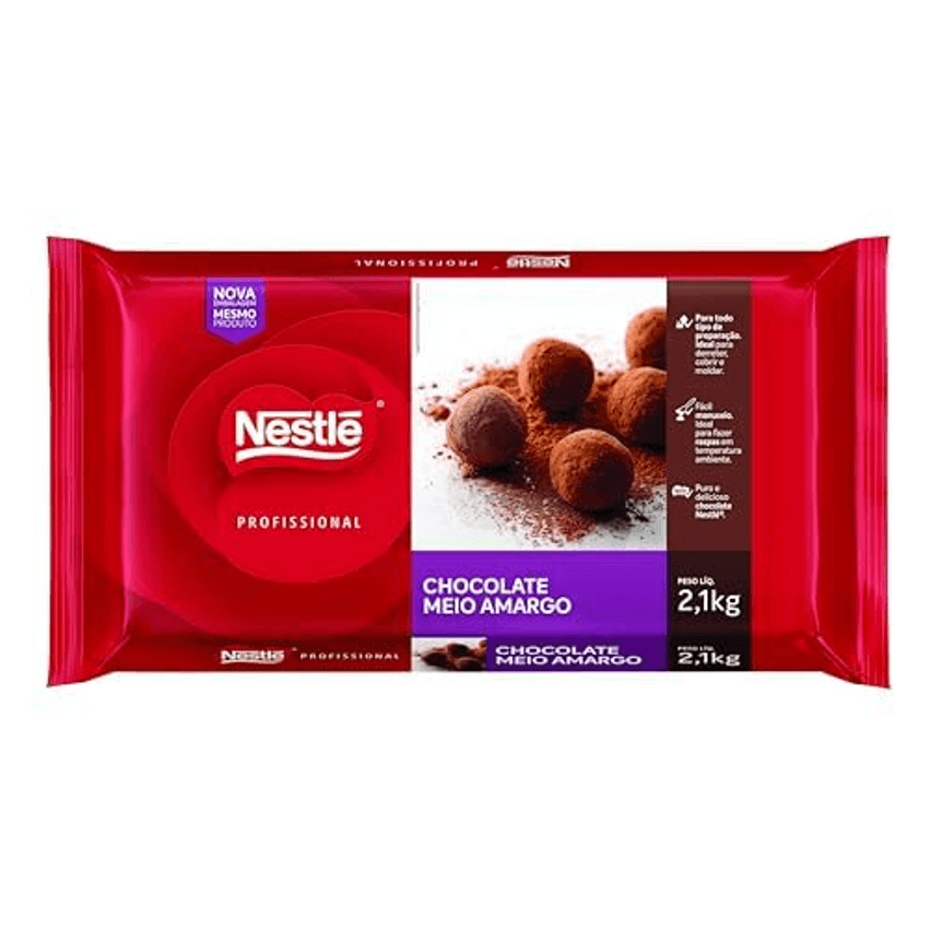 Barra de Chocolate Meio Amargo NESTLɮ 2,1kg