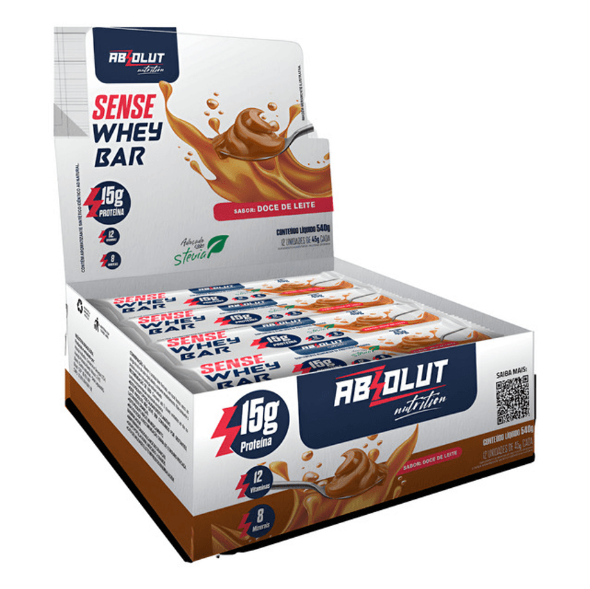 Barra De Proteína Sense Bar Absolut Nutrition 12 Unid.