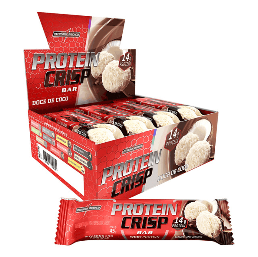 Barra Protein Crisp Bar Caixa C/ 12 Integralmedica