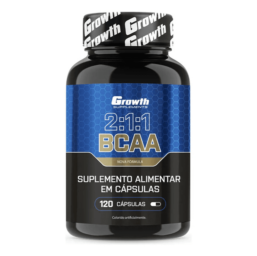 Bcaa 2:1:1 120 Cápsulas Growth Supplements