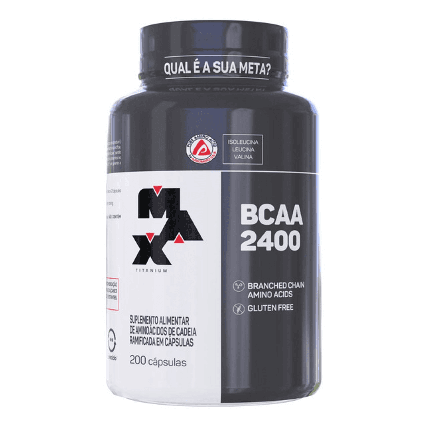 Bcaa 2400 200 Caps Max Titanium Suplemento Academia