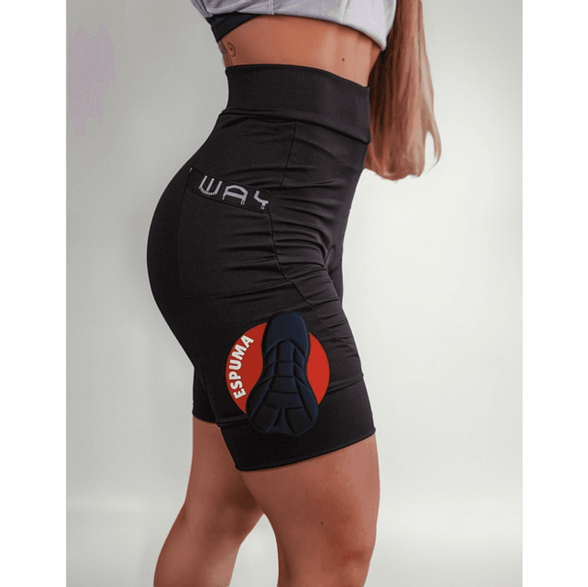 Bermuda Ciclismo Uv+50 Feminina Short Almofadada Mtb