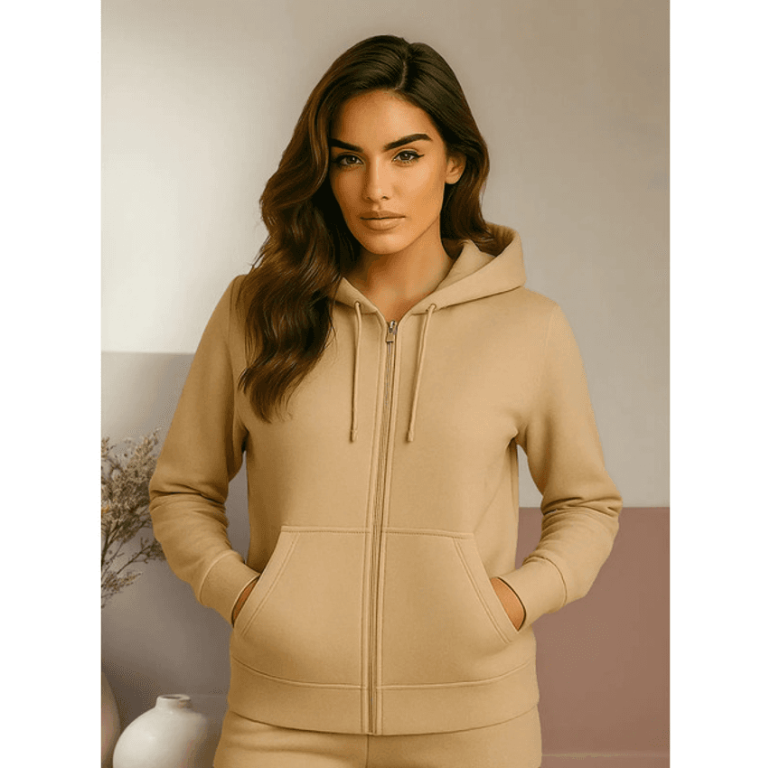 Blusa Moletom  Feminino Casaco Com Capuz Jaqueta Aberta