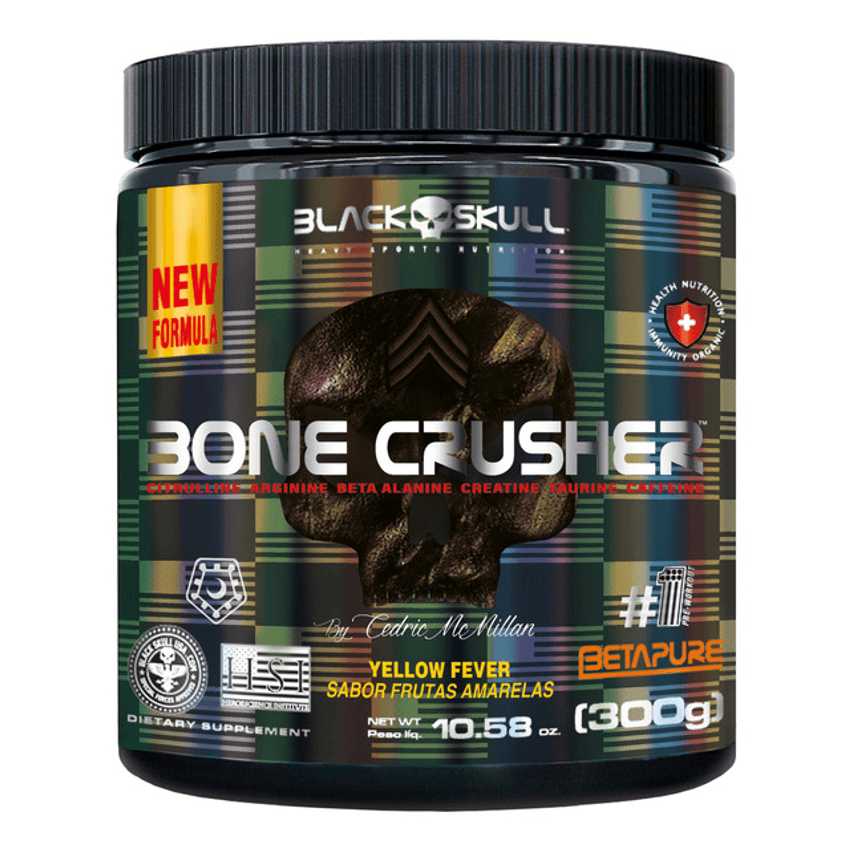 Bone Crusher 300g Pré Treino - Limão - Black Skull