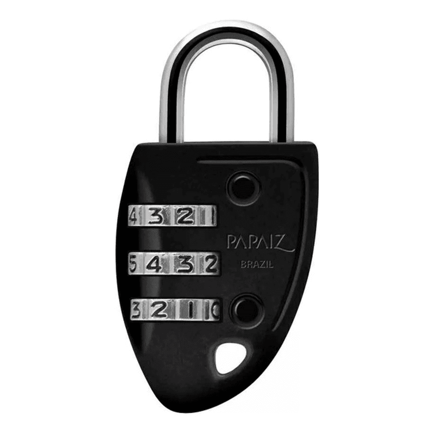 Cadeado Segredo 30mm Zamac Cs23 Preto Papaiz