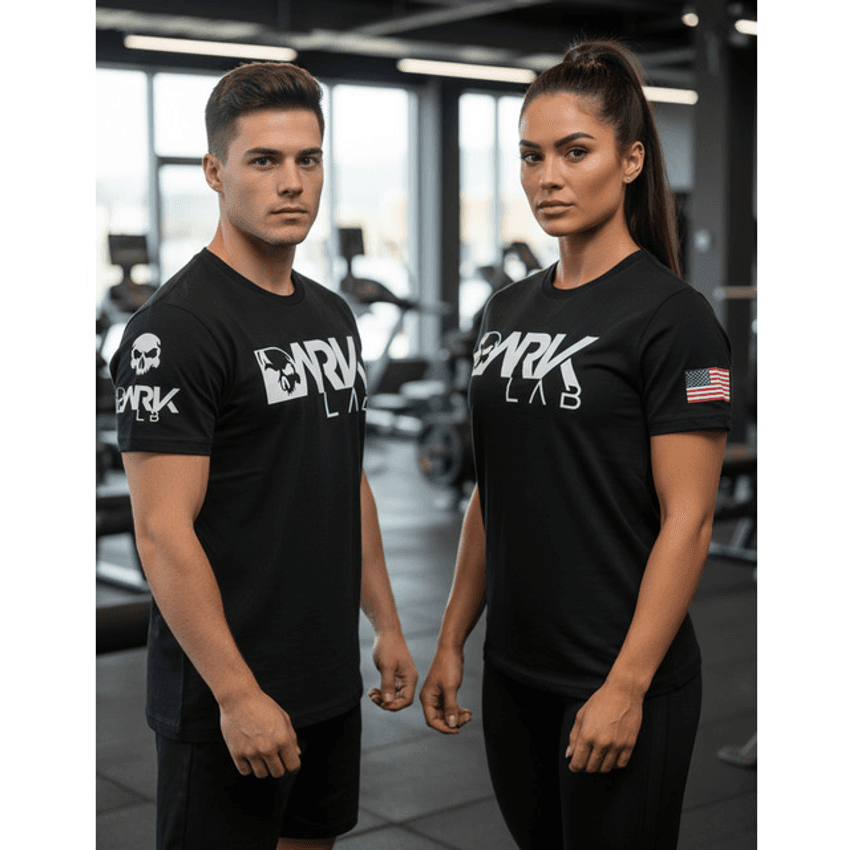 Camiseta Dry-fit  Preta Caveira Unisex Dark Lab