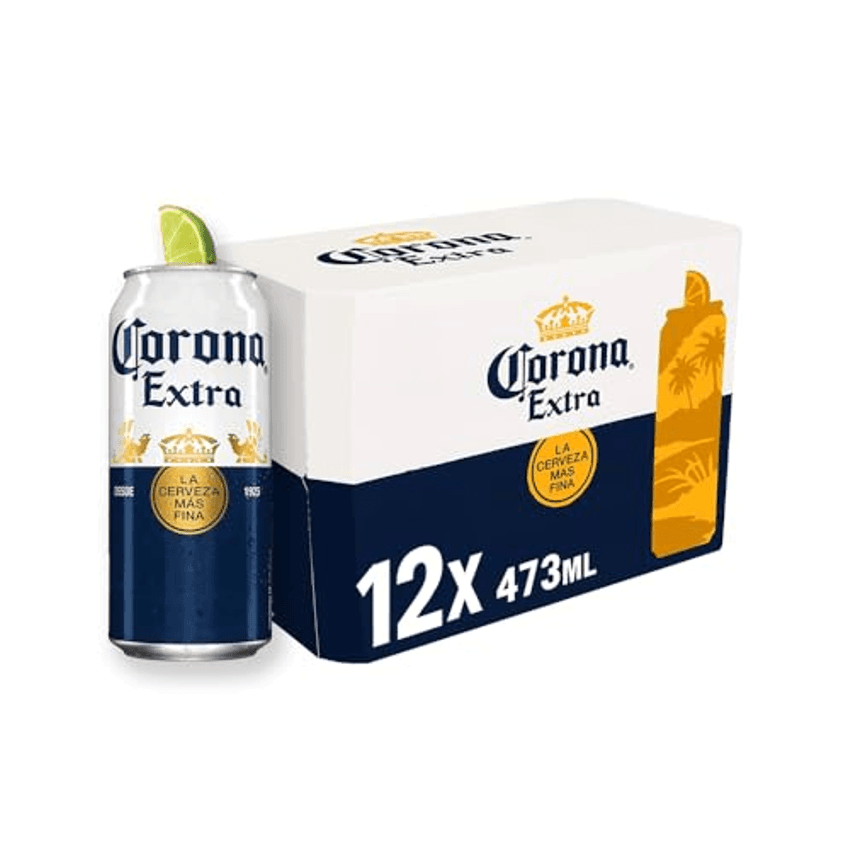 Cerveja Corona Extra Lata 473ml - Pack com 12 unidades