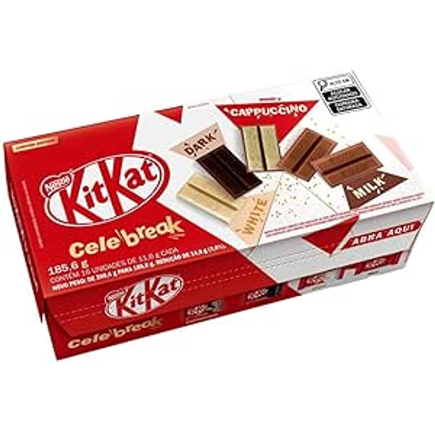 Chocolate Kitkat Celebreak Caixa 185,6g 16 Unidades
