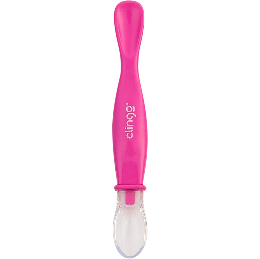 Clingo Colher Silicone Ponta Dupla Colors Rosa Rosa