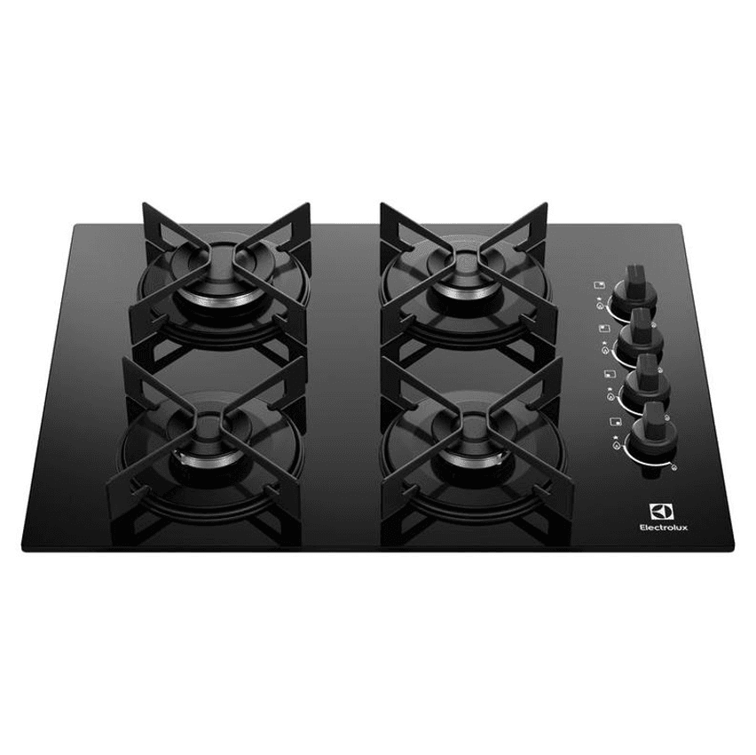Cooktop 4 Bocas a Gás GLP Preto Efficient KE4GR