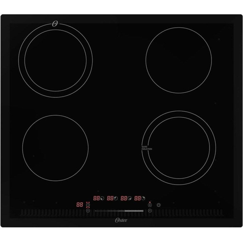 Cooktop Indução 4 Bocas Touchscreen Vidro Preto Oster