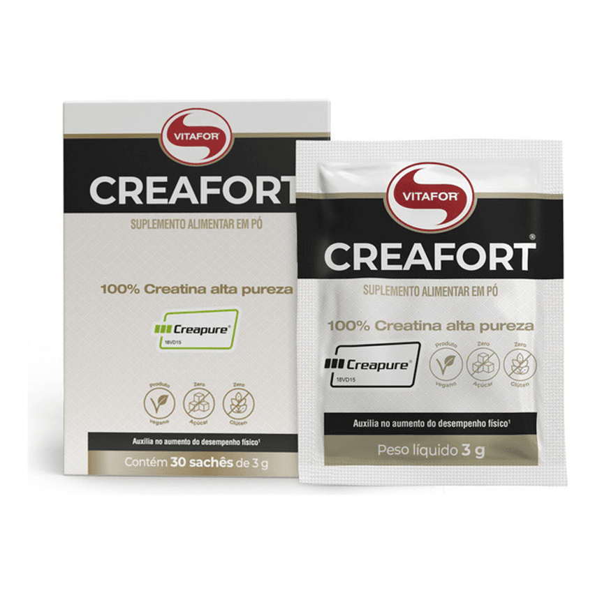 Creafort Creatina Creapure Vitafor 30 Sachês 3g