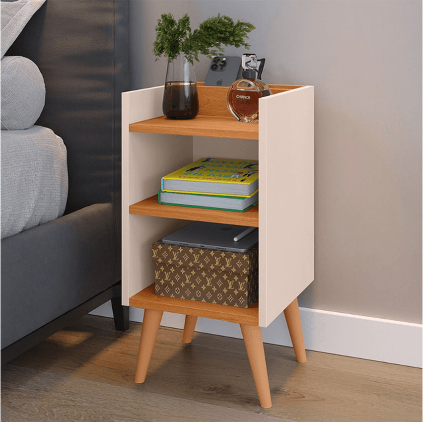 Criado Mudor P/ Cama Box Compacto C/ Prateleira Max