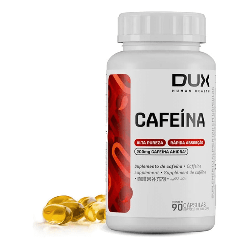 Dux Human Health Cafeína 90 Cápsulas Pote Sem Sabor