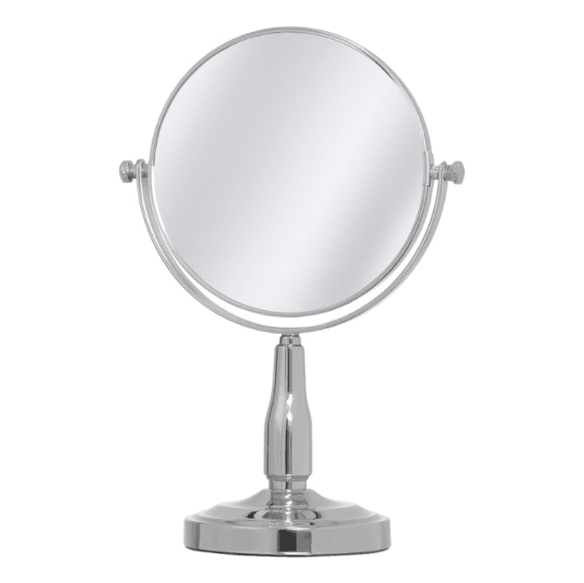 Espelho De Mesa Com Aumento Dupla-face Redondo 17cm
