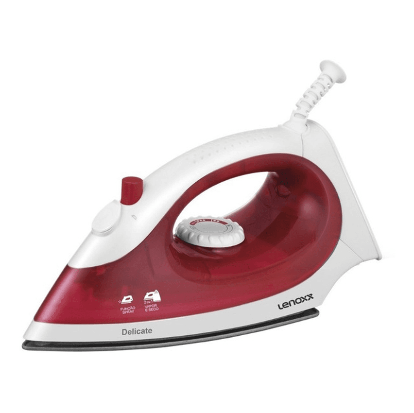 Ferro A Vapor Delicate Pff657 Branco E Vermelho Lenoxx