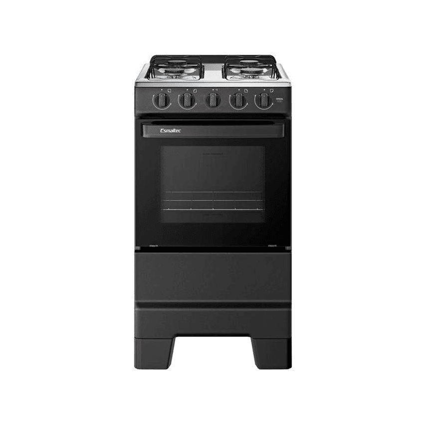Fogão 4 Bocas Esmaltec Preto Ideal Pop 4120