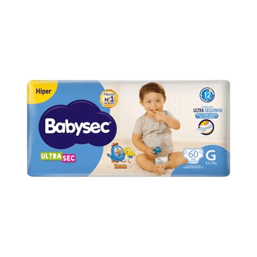 Fralda Babysec Galinha Pintadinha Ultrasec G 60 Und
