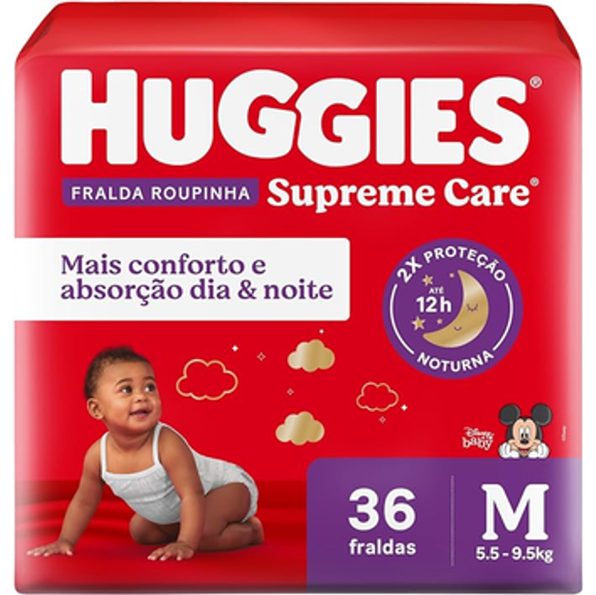 Fralda Huggies Supreme Care Roupinha M - 36 Fraldas