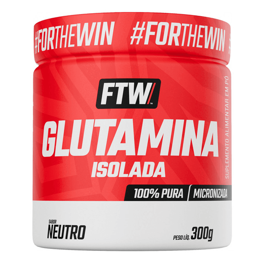 Glutamina 100% Pura E Isolada Pote 300g - Ftw Sem Sabor