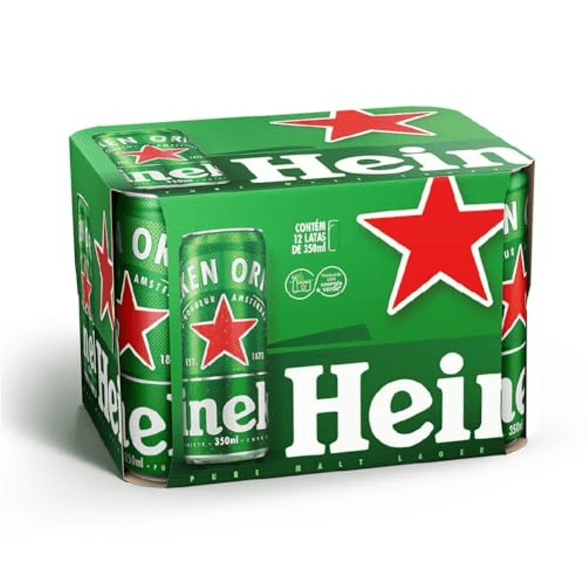 Heineken Cerveja Sleek Lata 350ml Pack 12 Unidades