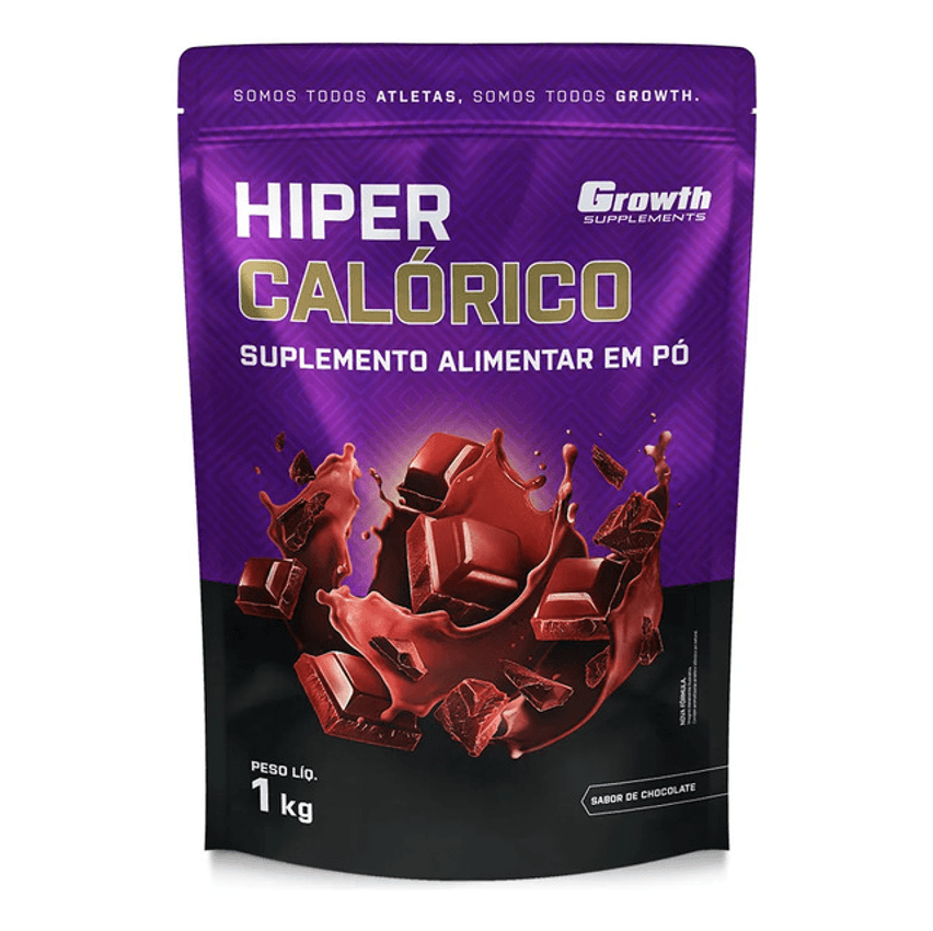 Hipercalórico 1kg Growth Supplements - Sabor Chocolate
