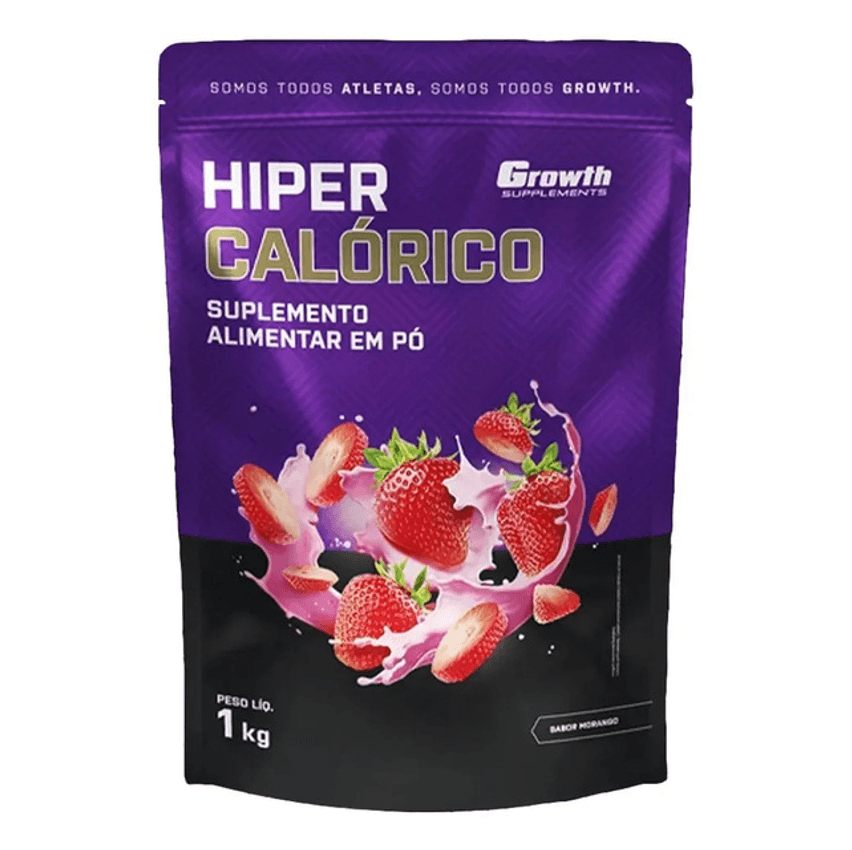 Hipercalórico 1kg Growth Supplements - Sabor Morango