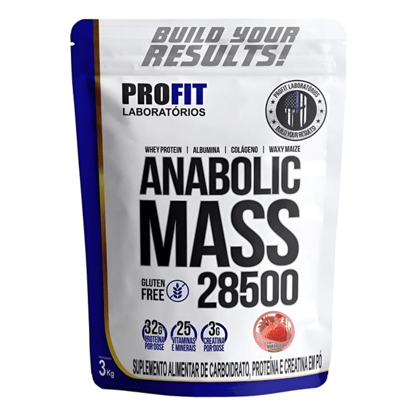 Hipercalórico Anabolic Mass 28500 3kg - Profit Labs