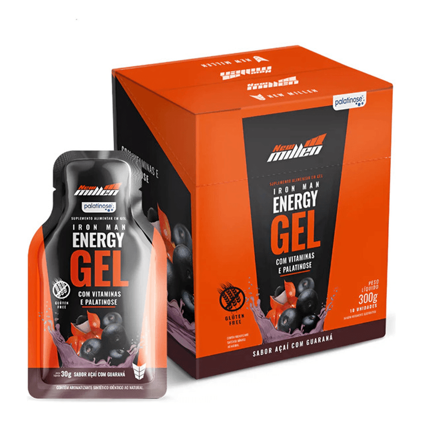 Iron Man Energy Gel Display 10 Unidades - New Millen