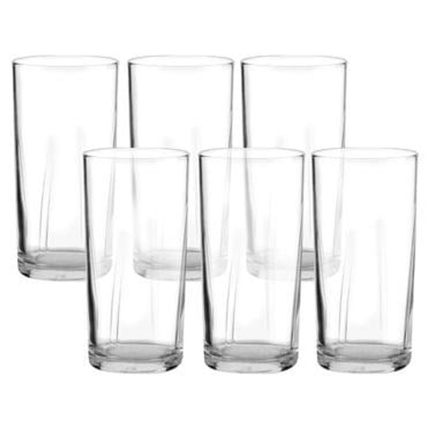 Jogo de Copos de Vidro 300ml 6 Peças Nadir - Brisa