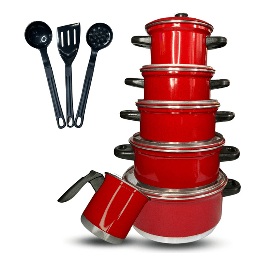 Jogo De Panelas Com 6 Peças + Brindes