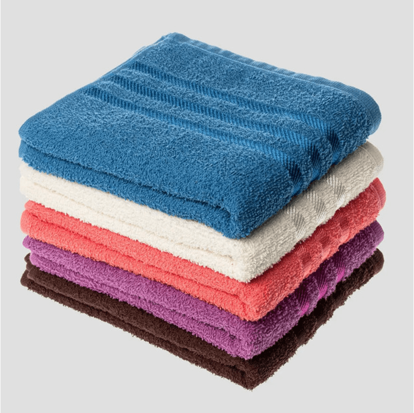 Kit 05 Toalhas De Rosto 100% Algodão Liso Laune Haus